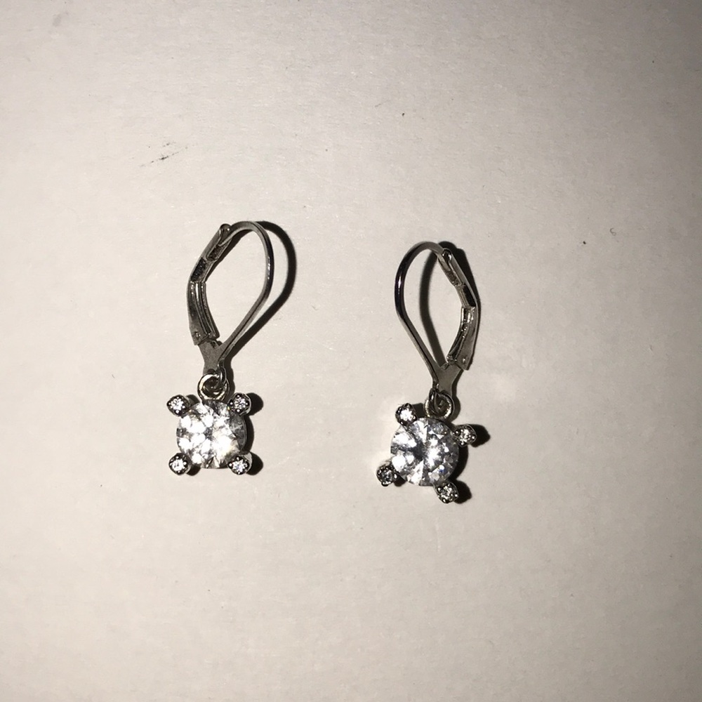 Sterling silver and diamonique earrings